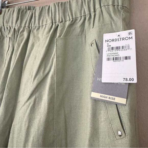 NWT Nordstrom Wit&wisdom linen high rise wide leg pants S - Picture 4 of 5